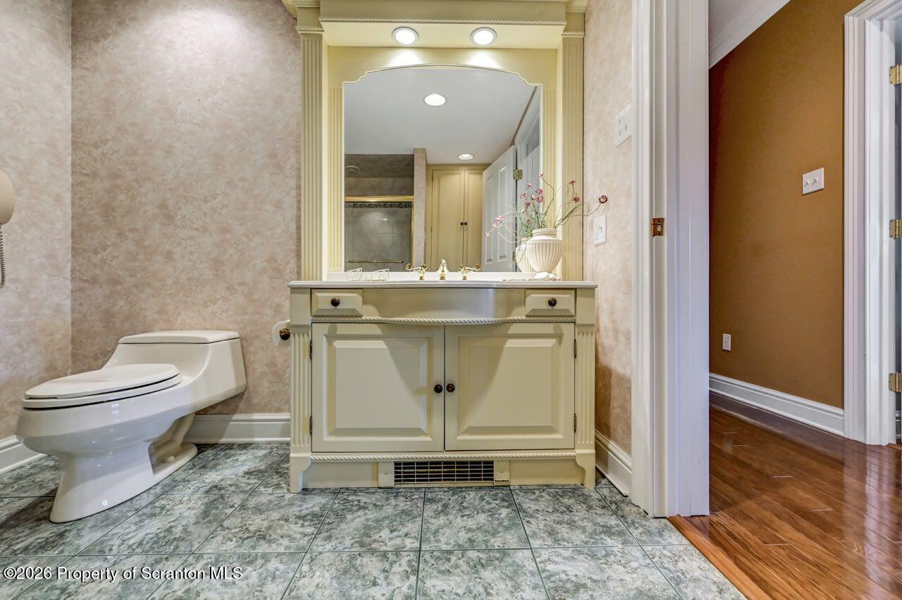 747 Greens Dallas, PA 18612 - Photo 73 of 98 a view of a hallway with toilet and a shower