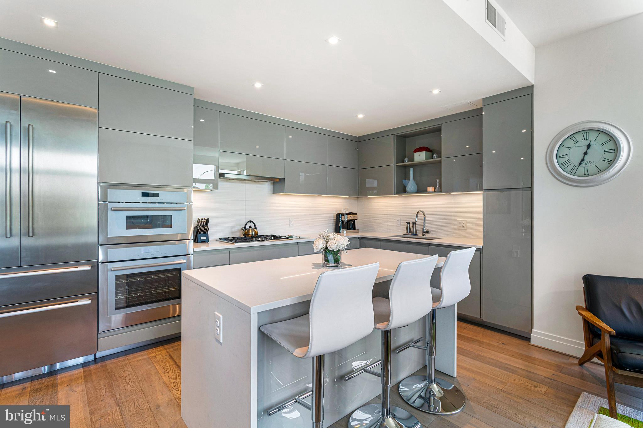 810 O Street Northwest, Unit 406 Washington, DC 20001 - Photo 8 of 43 Waterfall Quartz Countertop