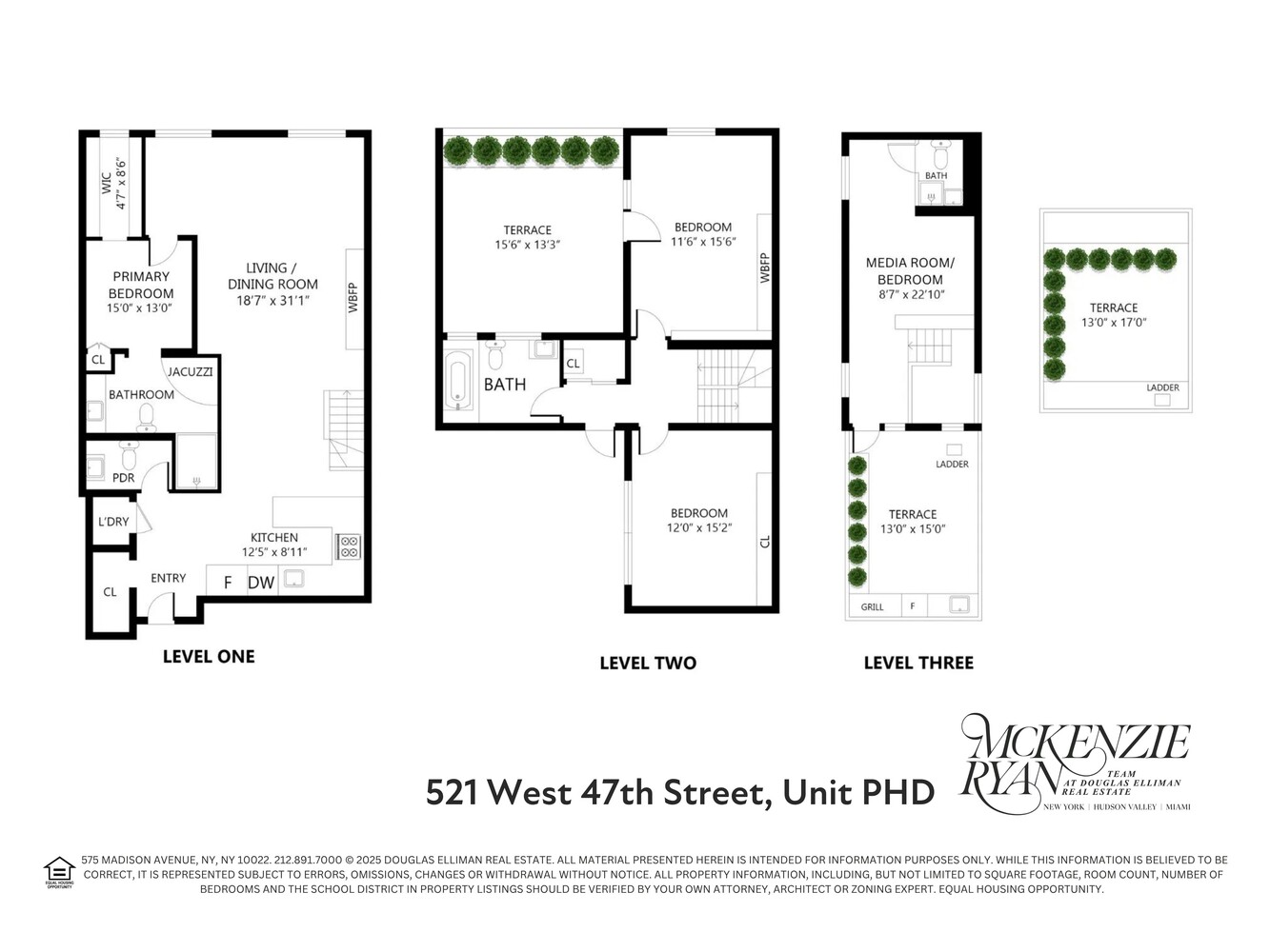521 West 47th Street, Unit PHD Manhattan, NY 10036 - Photo 14 of 14 a picture of a floor plan