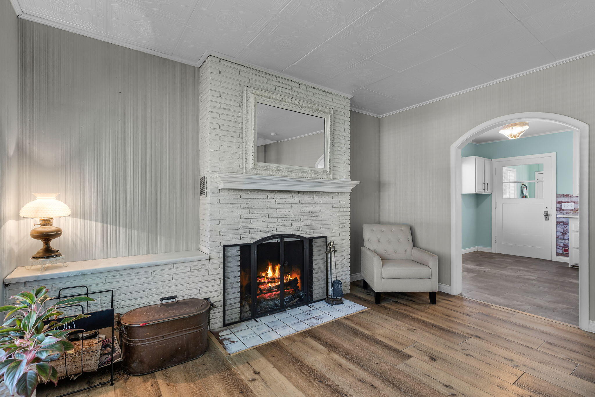 924 Northeast 9th Street Bend, OR 97701 - Photo 9 of 40 a living room with furniture and a fireplace