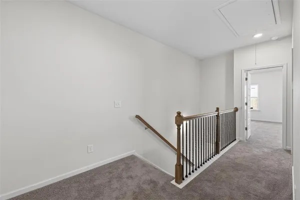 a view of a room with garage