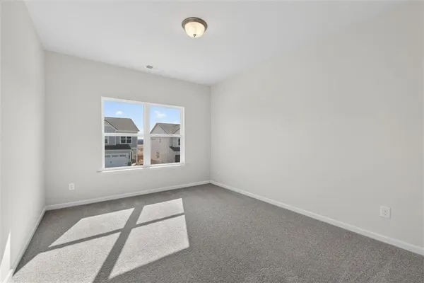 an empty room with a window