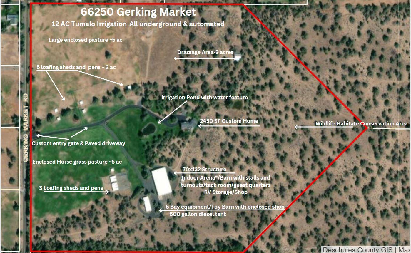 66250 Gerking Market Road Bend, OR 97703 - Photo 3 of 86 Aerial Map with labels