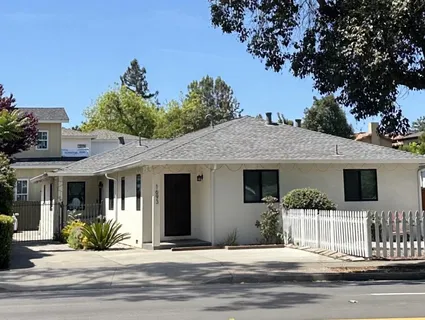 a front view of multiple houses