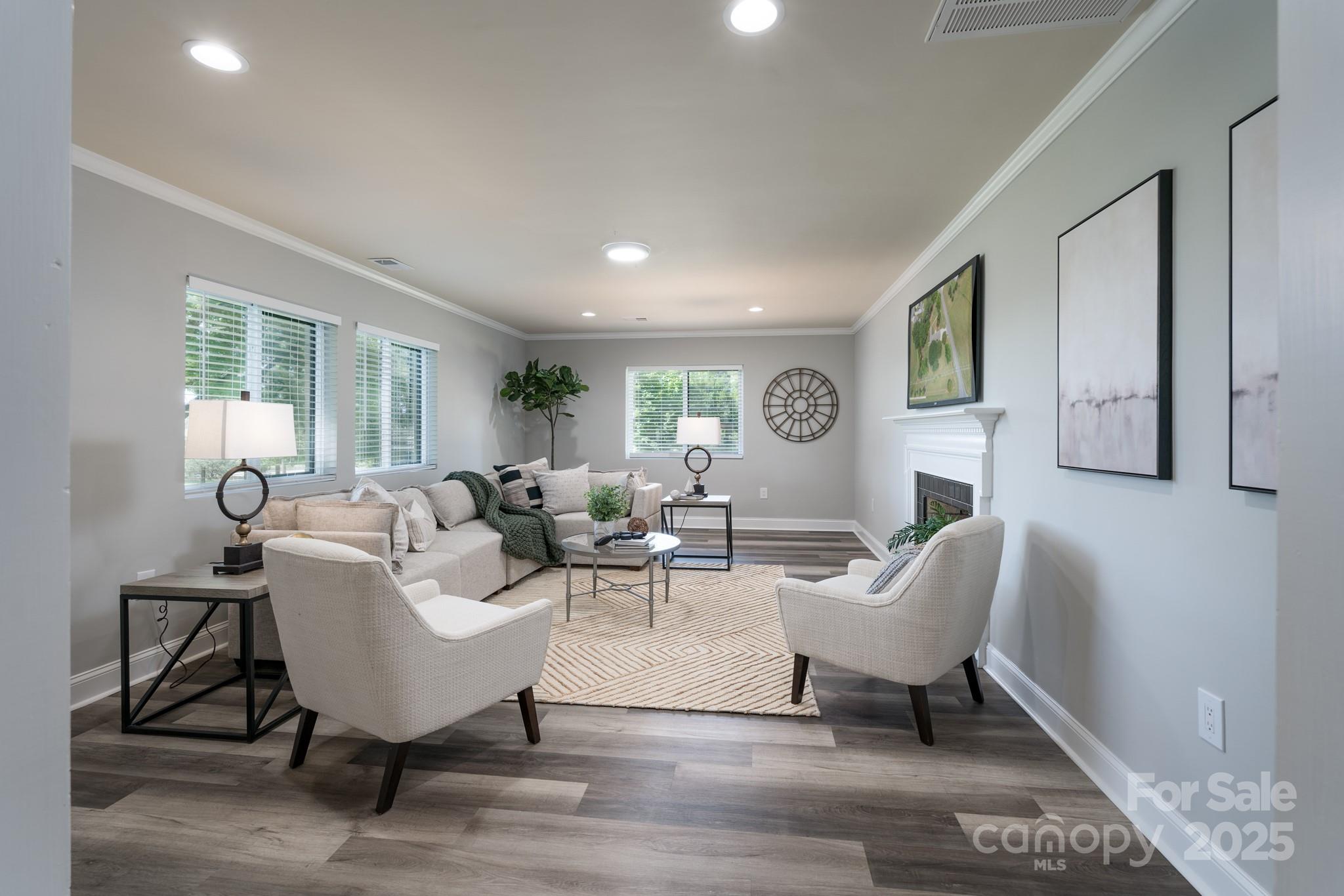 6211 Rock Island Road Charlotte, NC 28278 - Photo 4 of 36 a living room with furniture and a potted plant