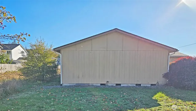 a house view with a garden space