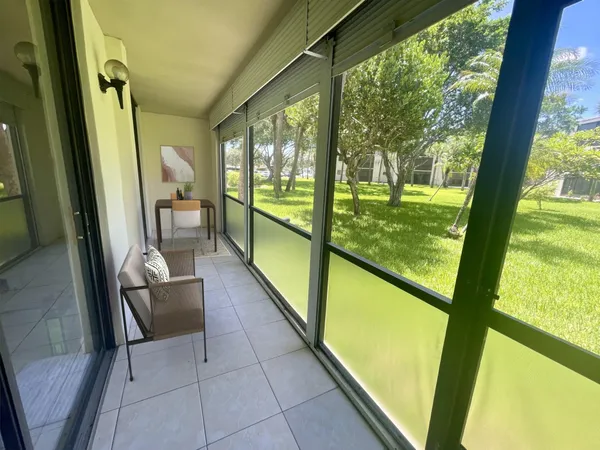 a view of a park with tree s