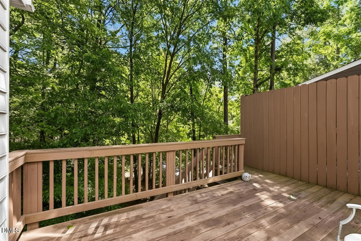 6026 Epping Forest Drive Raleigh, NC 27613 - Photo 37 of 46 Deck overlooks Woods
