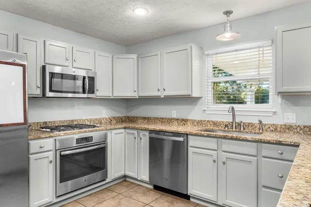 workspace with a stove