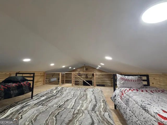 a room with gym equipment