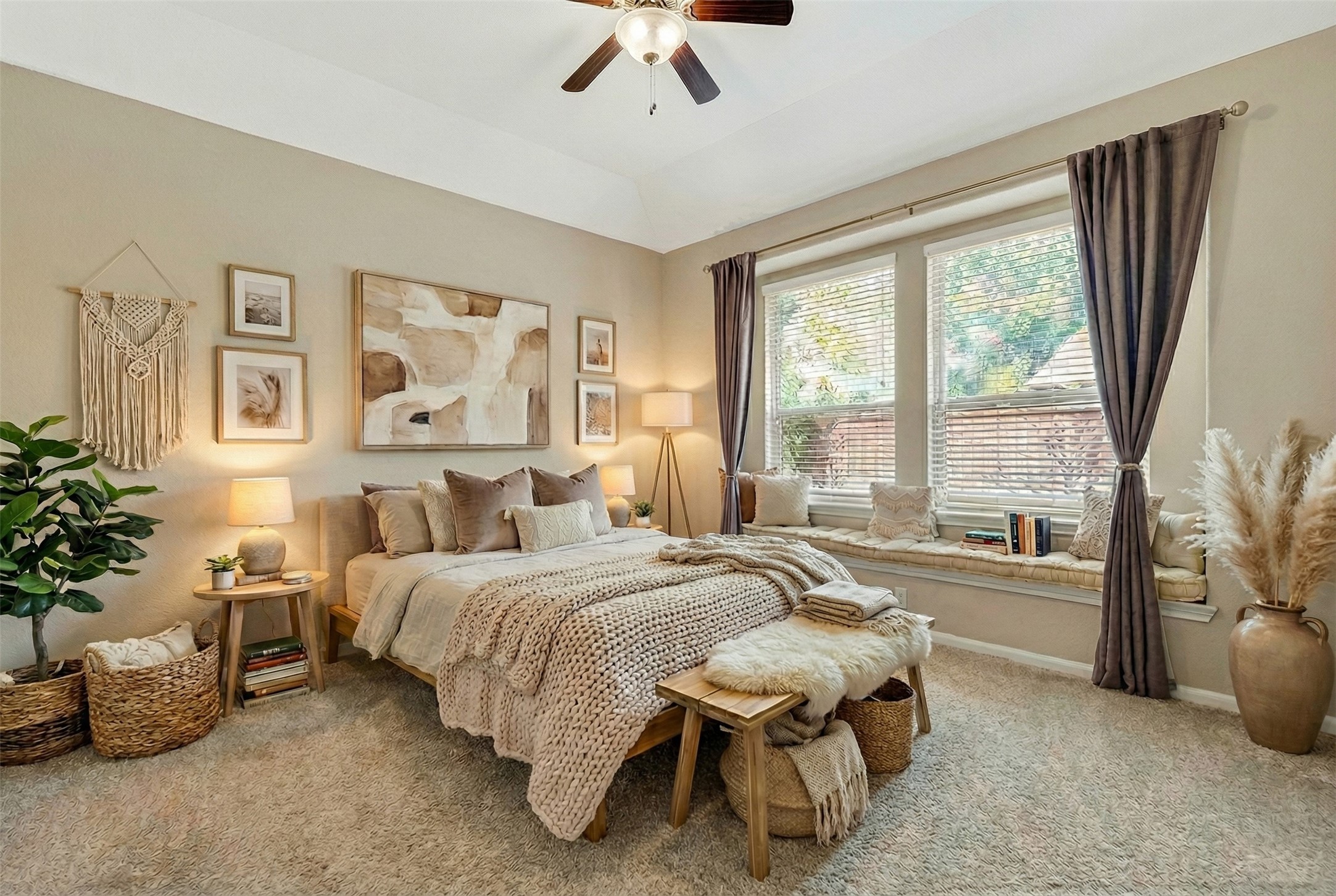 12751 Sweet Root Lane Humble, TX 77346 - Photo 10 of 29 a bedroom with a bed and large windows