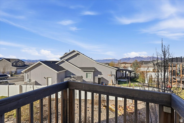 1218 Moonlight Drive Elk Ridge, UT 84651 - Photo 35 of 44 Balcony featuring a residential view and a mountain view
