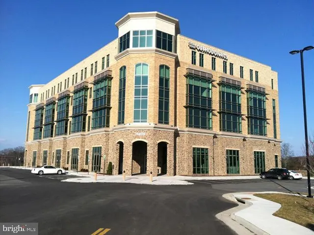 a front view of a building