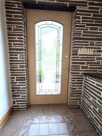 a view of outdoor space and garage