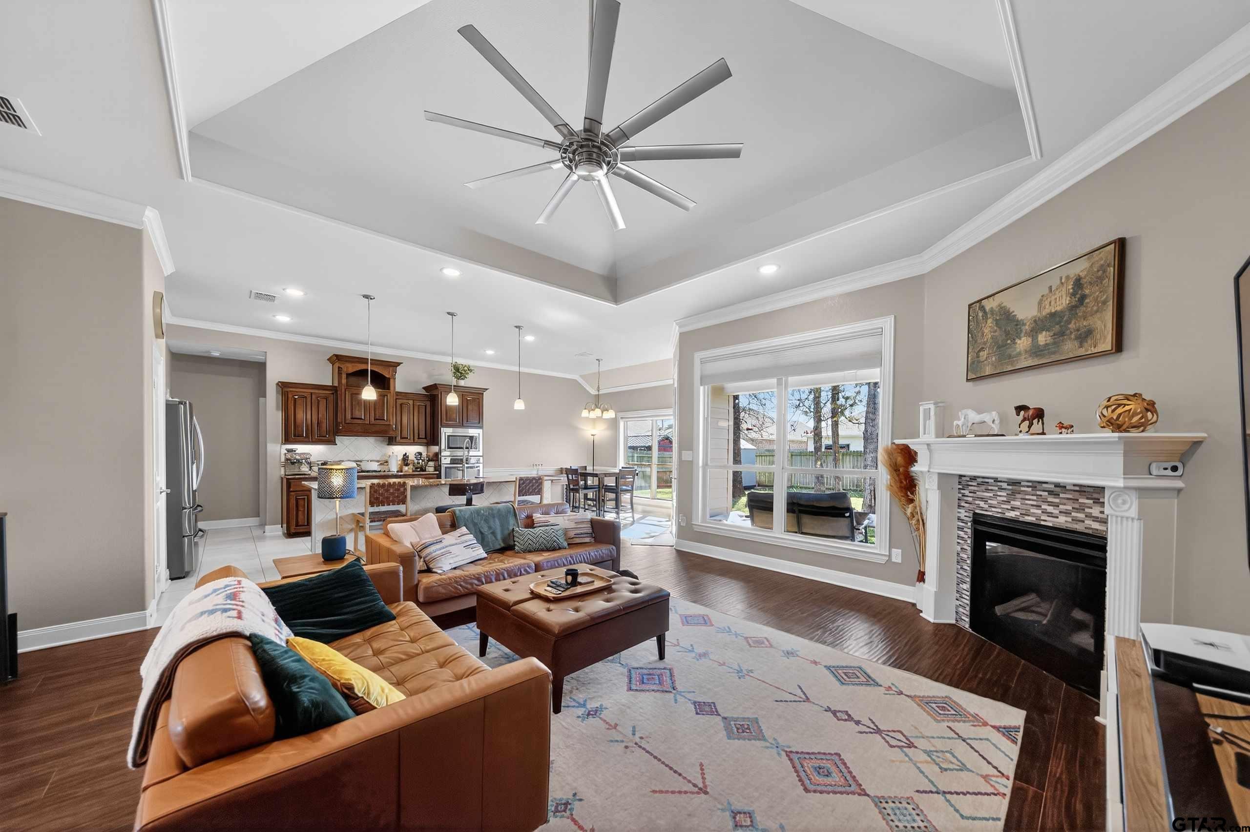 2202 Rana Park Flint, TX 75762 - Photo 25 of 47 a living room with fireplace furniture and a fireplace