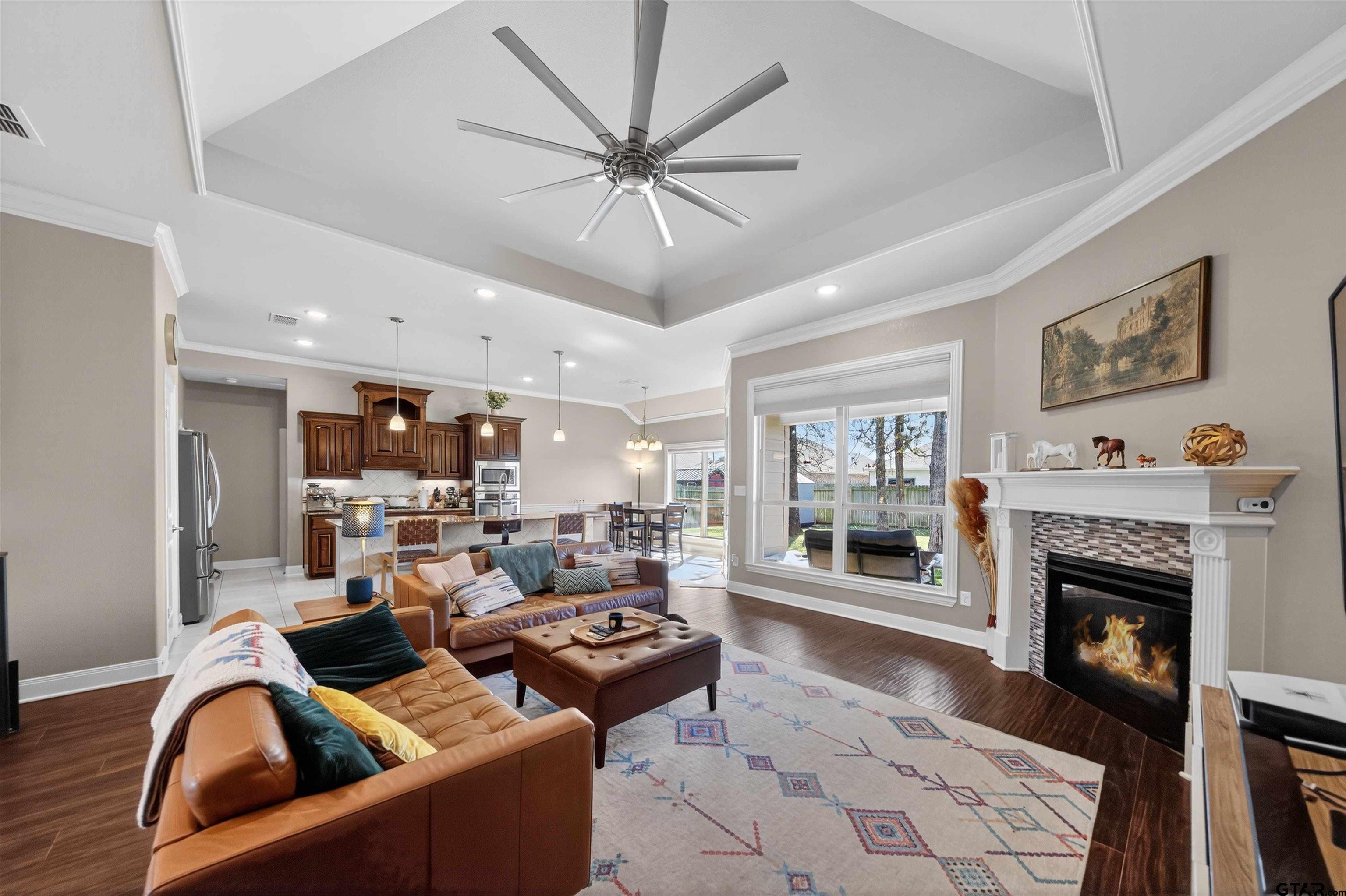 2202 Rana Park Flint, TX 75762 - Photo 6 of 47 a living room with fireplace furniture and a fireplace