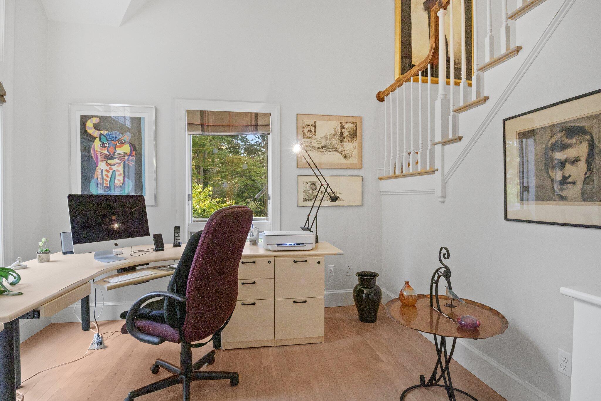 135 Locust Road Eastham, MA 02642 - Photo 13 of 88 a view of a workspace with furniture and a window