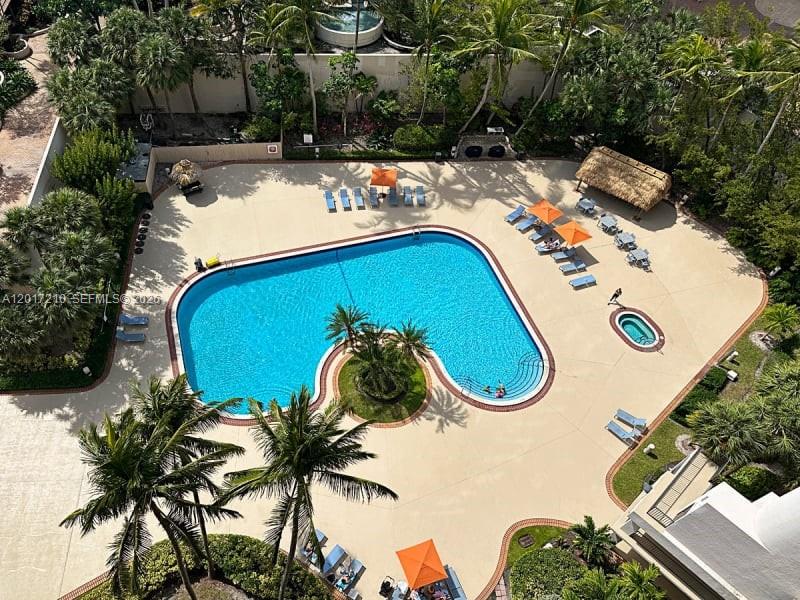 540 Brickell Key Drive, Unit 218 Miami, FL 33131 - Photo 11 of 12 an aerial view of a house with swimming pool and patio