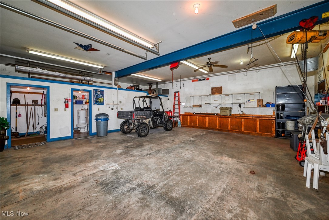 893 Industry Road Atwater, OH 44201 - Photo 33 of 50 Garage with ceiling fan