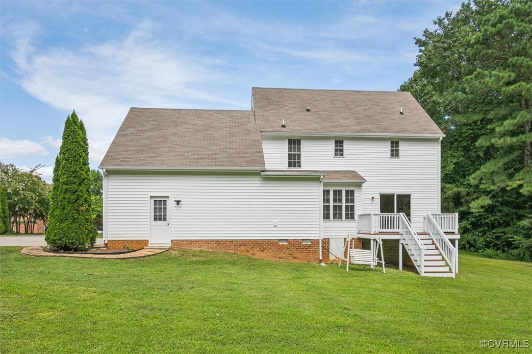 203 Oaktree Road, Unit A Williamsburg, VA 23188 - Photo 41 of 46 Rear view of property featuring a wooden deck and