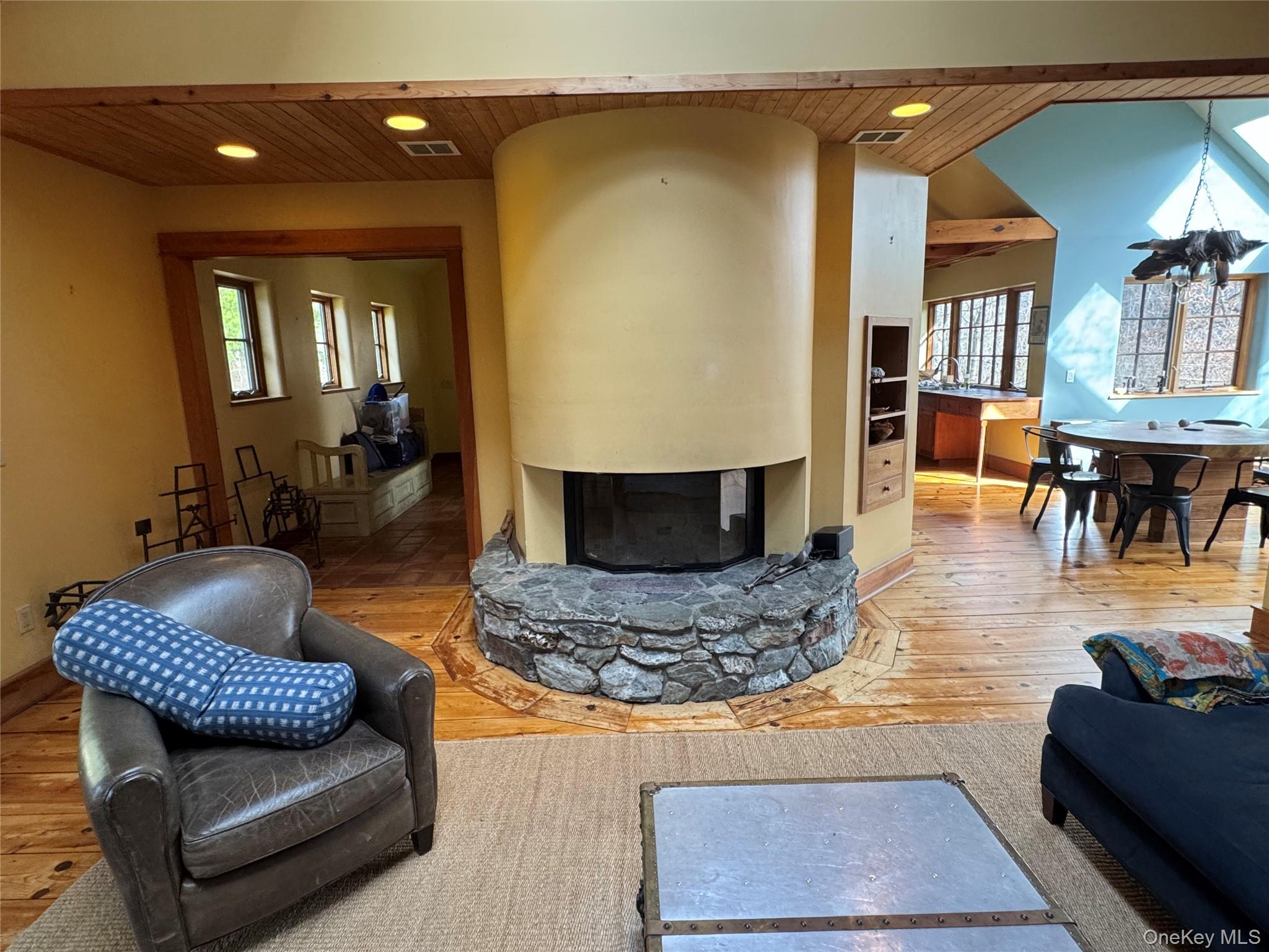 22 Knight Road Clinton Corners, NY 12514 - Photo 11 of 34 Wood Burning Fireplace & Opens to Dining Area