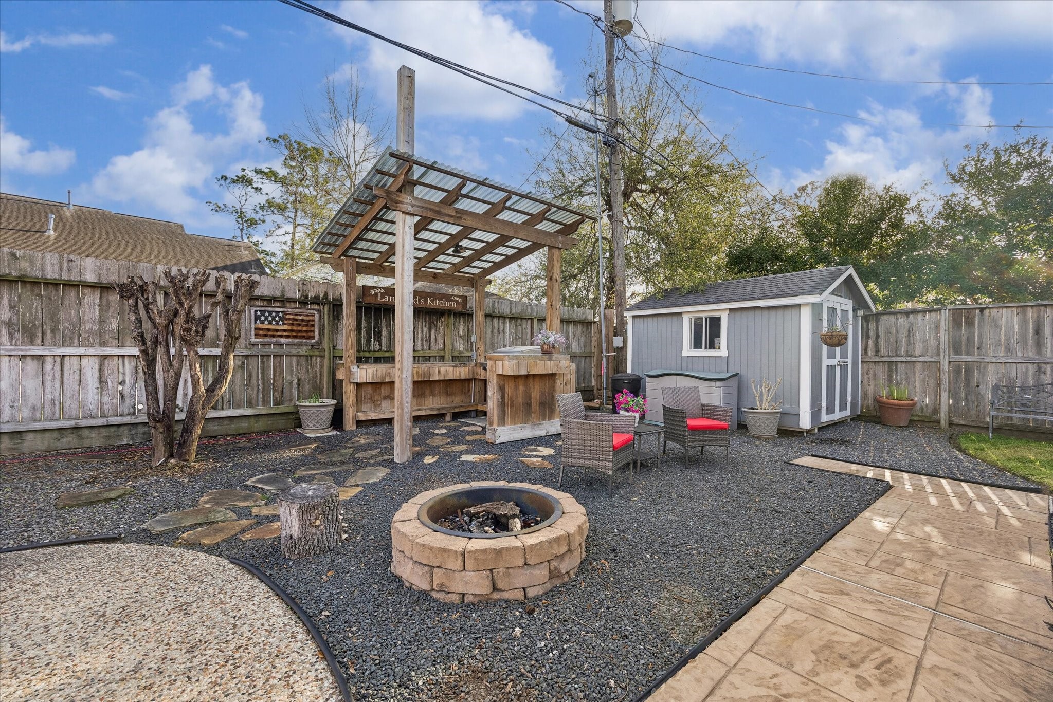 1423 Richelieu Lane Houston, TX 77018 - Photo 31 of 46 a view of a house with backyard and sitting area