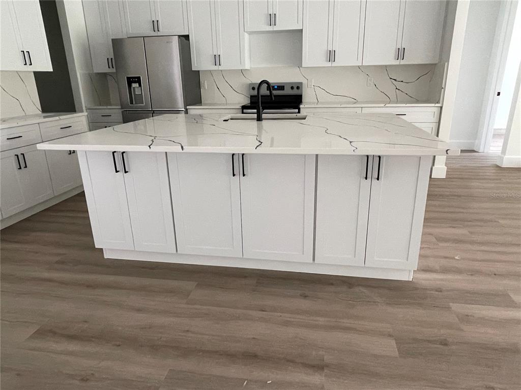 41719 Aspen Street Eustis, FL 32736 - Photo 14 of 52 a kitchen with stainless steel appliances white cabinets sink and a refrigerator