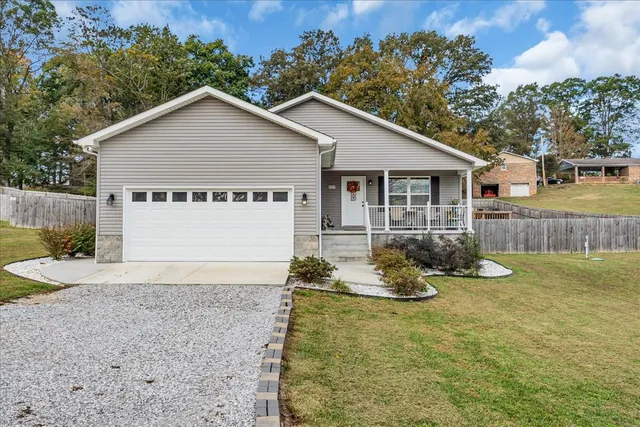 a bathroom with a sink and a yard
