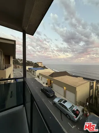 a view of a city from a balcony