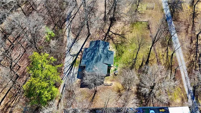 a backyard of a building with lots of green space