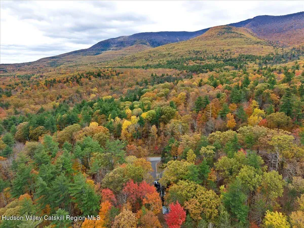 a view of city and mountain