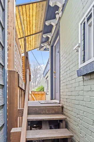 a view of a pathway of a building