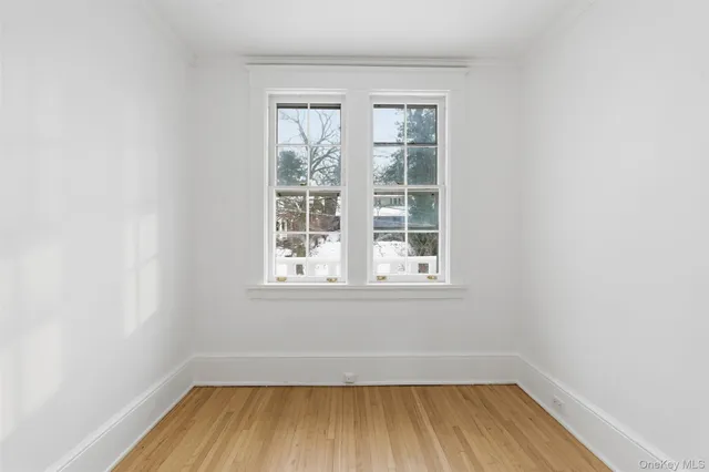 an empty room with a window
