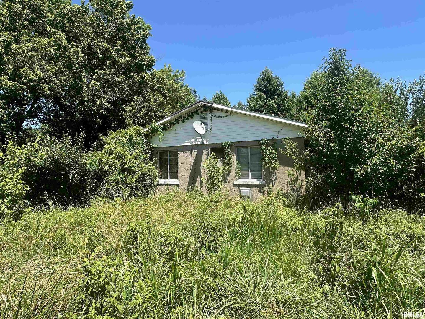 5672 Old Rte 13 Carterville, IL 62918 - Photo 24 of 29 a backyard of a house with table and chairs under an umbrella