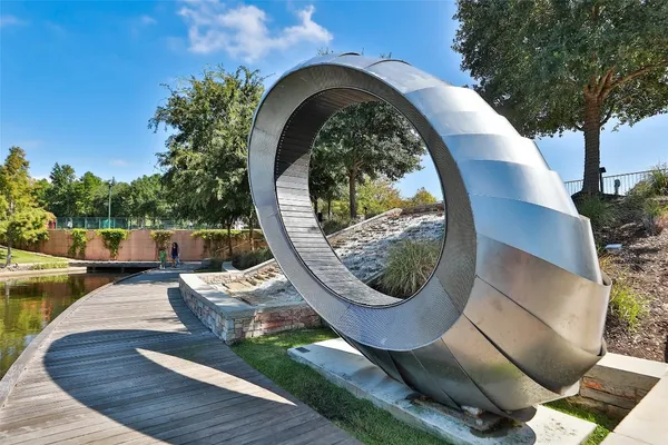 a view of a lake with houses