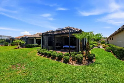 a view of a house with a garden