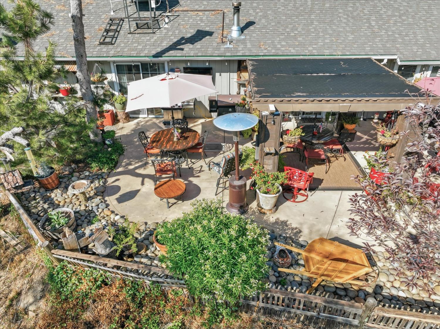 32583 River Knolls Road Coarsegold, CA 93614 - Photo 57 of 63 an aerial view of a house with yard swimming pool and outdoor seating