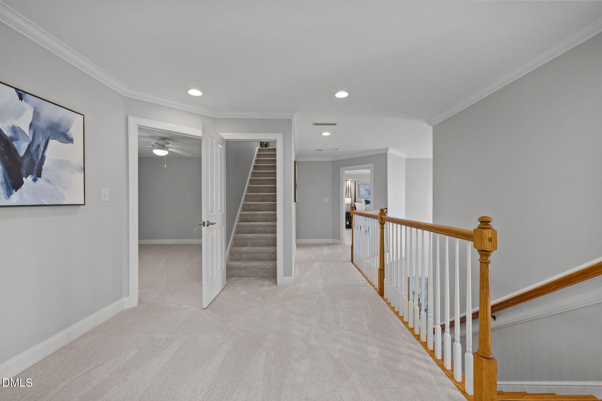 111 Lake Ridge Place Chapel Hill, NC 27516 - Photo 52 of 84 a view of a hallway with stairs