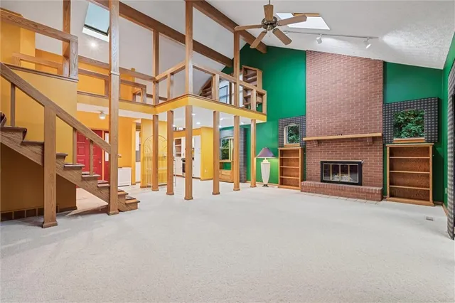 a view of a building with a street