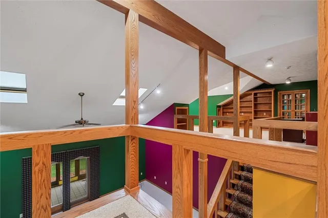 a view of a room with storage and utility room