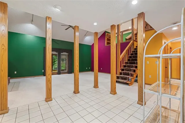 a view of an indoor swimming pool