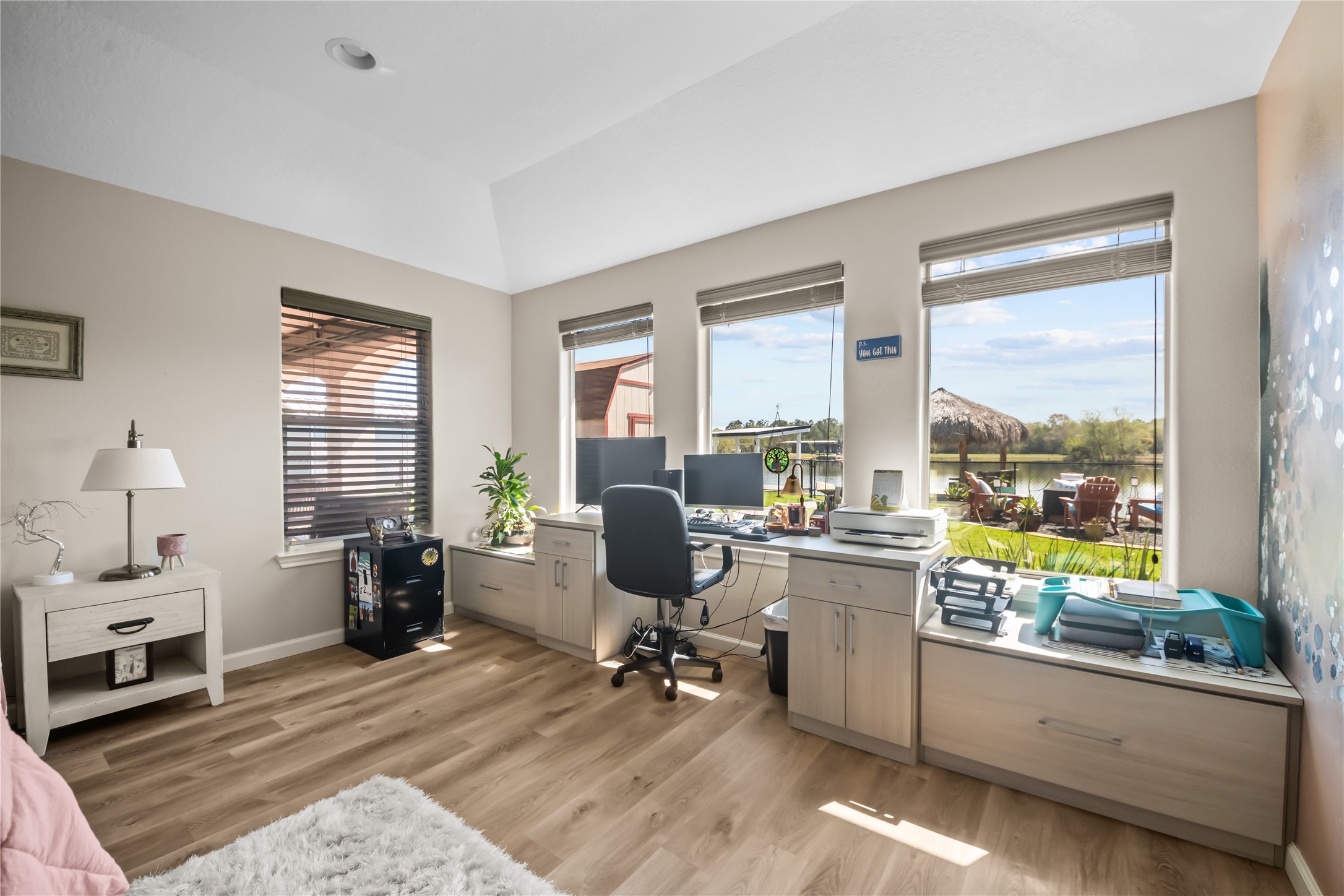 615 28th Street Dickinson, TX 77539 - Photo 18 of 34 a room with a large window and gym equipment