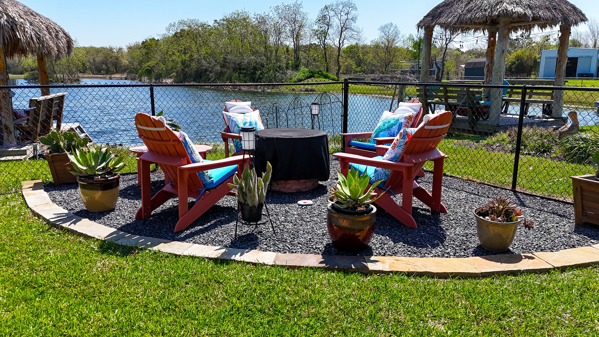615 28th Street Dickinson, TX 77539 - Photo 28 of 34 a view of a lake with a deck and dining space