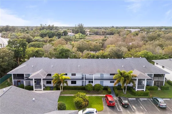 an aerial view of multiple houses