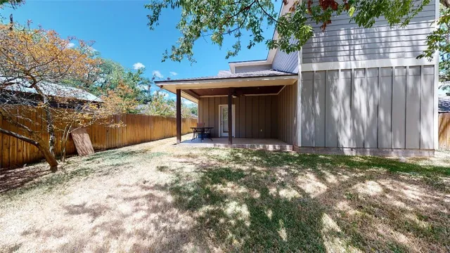 a backyard of a house