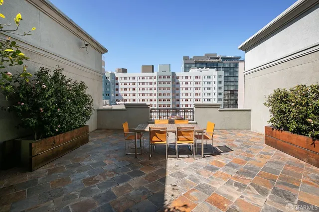 a outdoor space with chairs