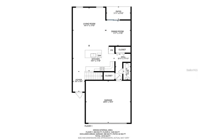 a picture of a floor plan