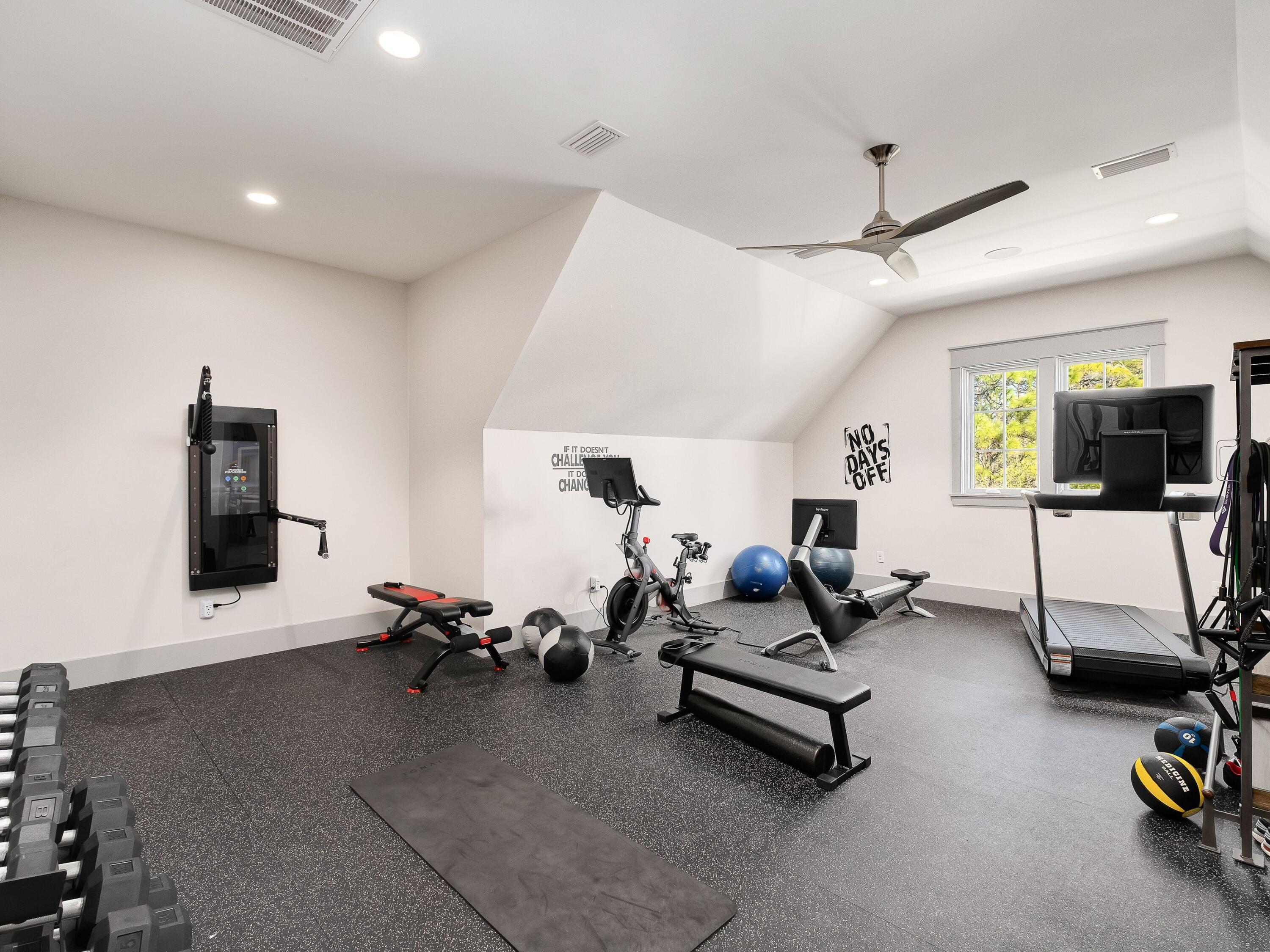 179 Brenda Ln Inlet Beach Inlet Beach, FL 32461 - Photo 37 of 63 a living room with gym equipment and a window