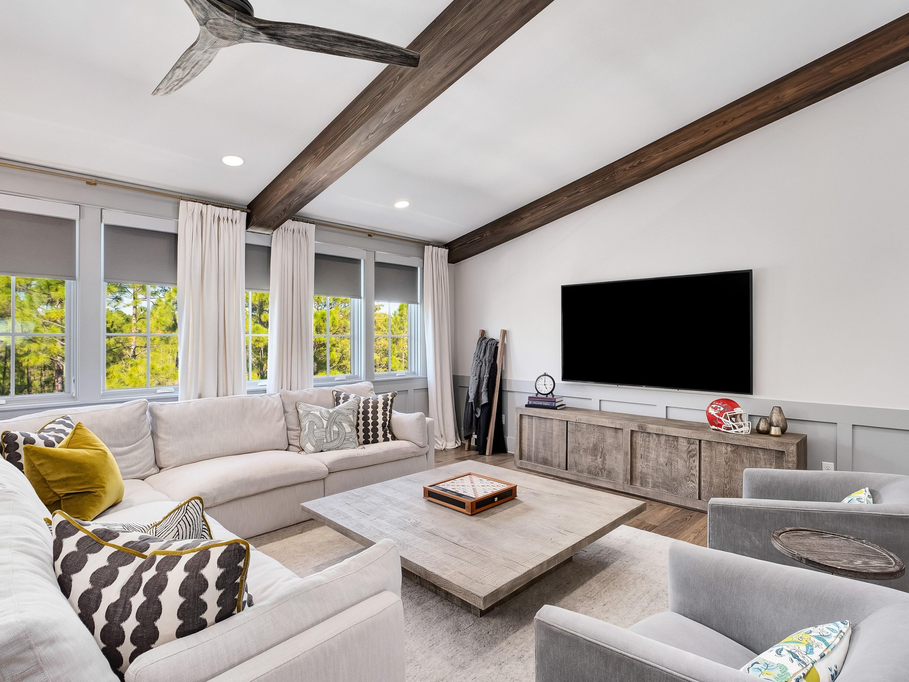 179 Brenda Ln Inlet Beach Inlet Beach, FL 32461 - Photo 51 of 63 a living room with furniture and a flat screen tv