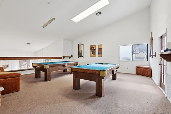 a room with furniture and a table